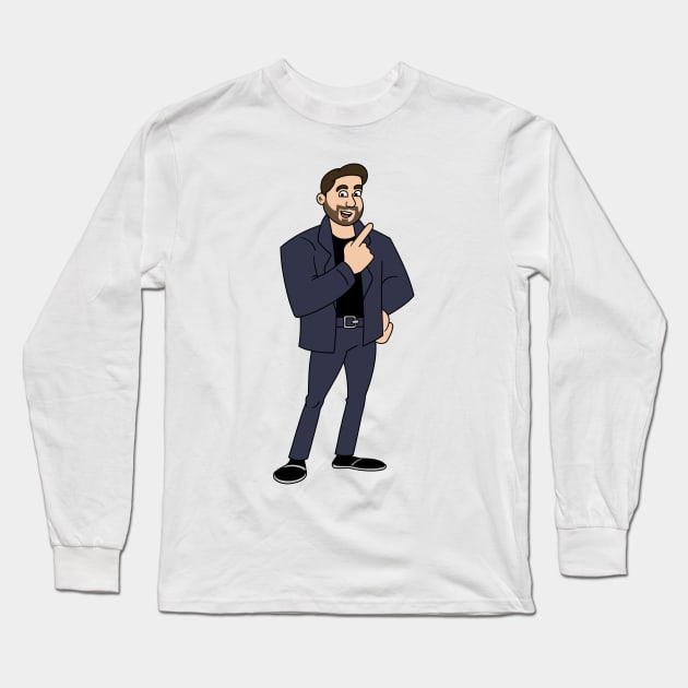 Bob Cartoon Long Sleeve T-Shirt by The Bob Culture Podcast